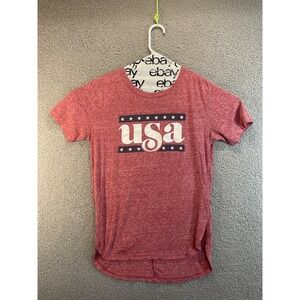 Royce Brand Women's Light  USA America Short‎ Sleeve Round Hem T Shirt Size M